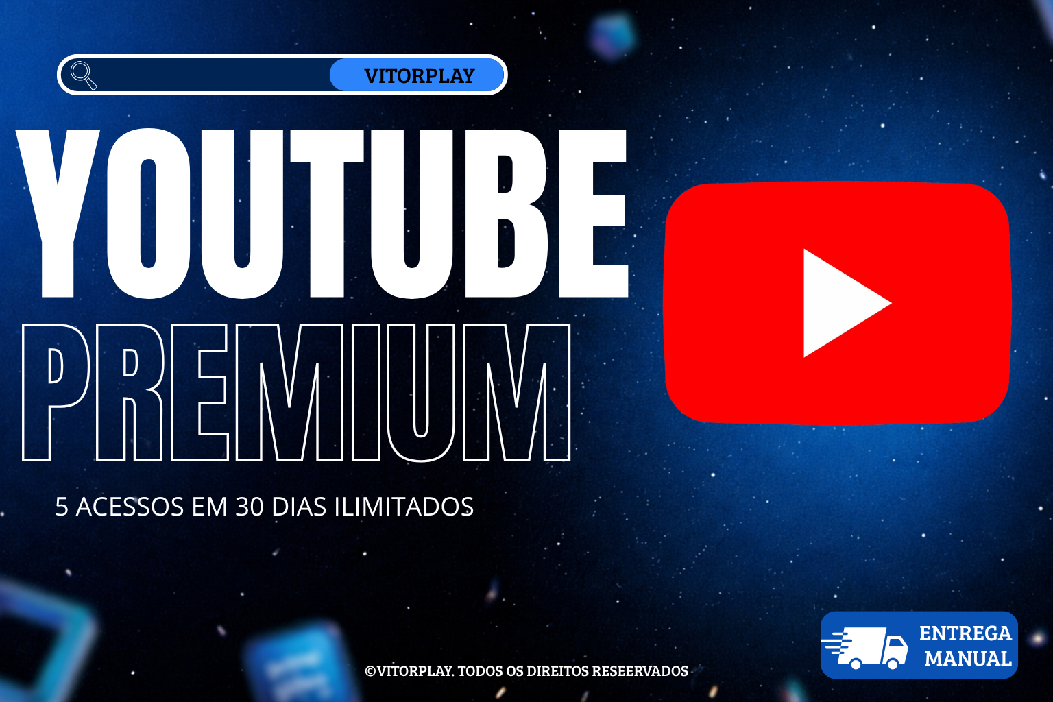 youtube premium 5 acessos em 30 dias